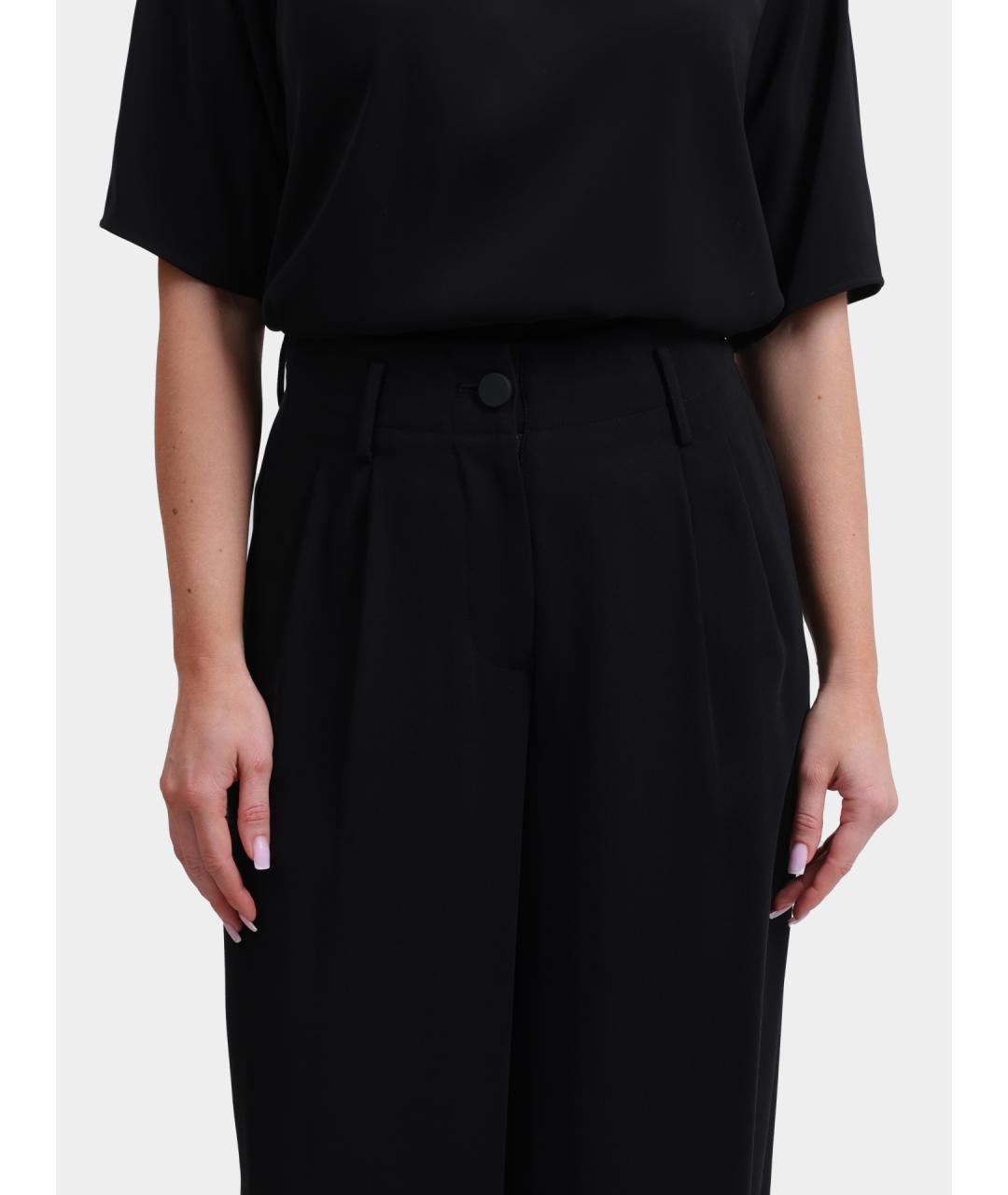 ARMANI EXCHANGE Черные полиэстеровые прямые брюки, фото 4