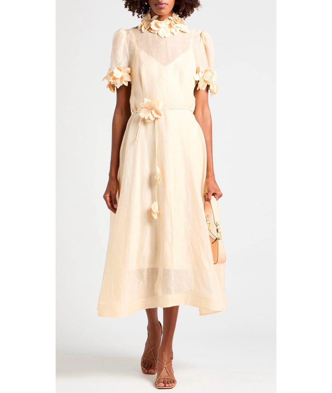 ZIMMERMANN Бежевое коктейльное платье, фото 2