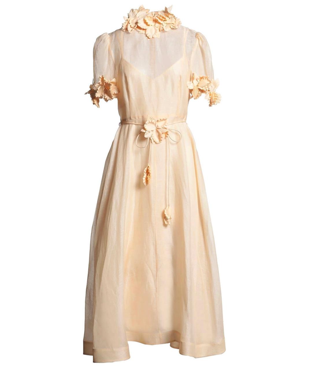 ZIMMERMANN Бежевое коктейльное платье, фото 4