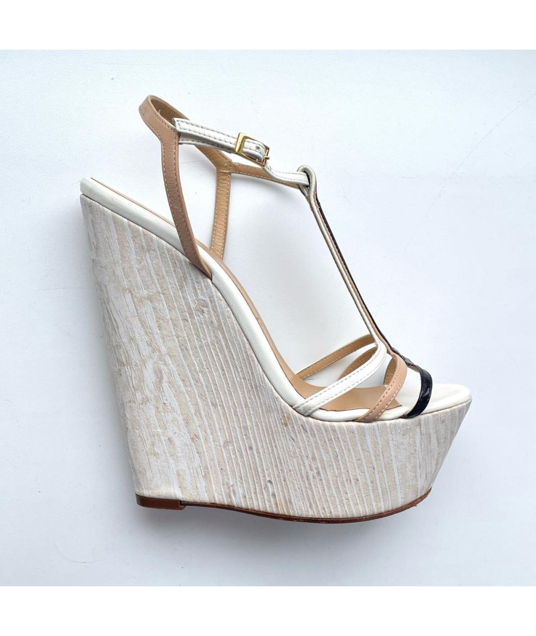 VICINI Белые кожаные босоножки, фото 9