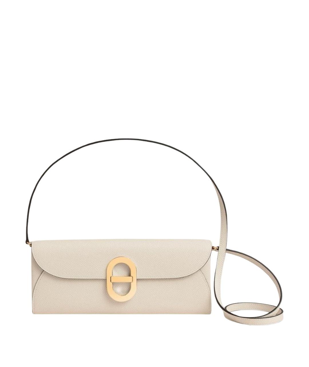 HERMES Бежевая кожаная сумка через плечо, фото 1