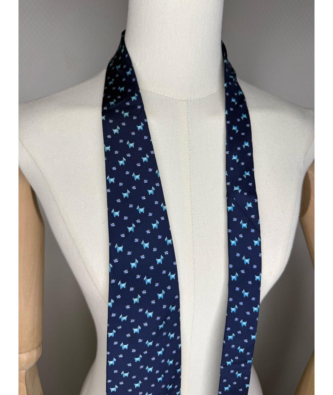 BALMAIN Темно-синий шелковый галстук, фото 3