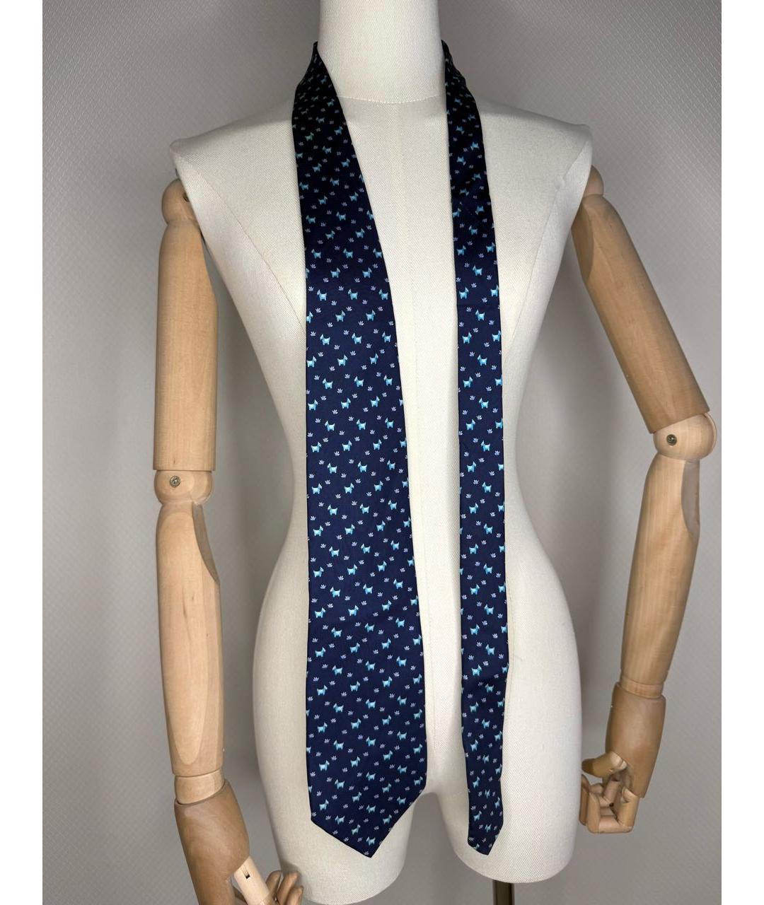 BALMAIN Темно-синий шелковый галстук, фото 2