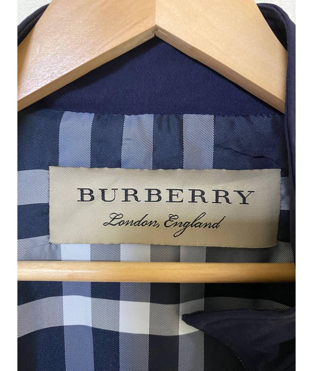 BURBERRY Синяя хлопковая куртка, фото 3