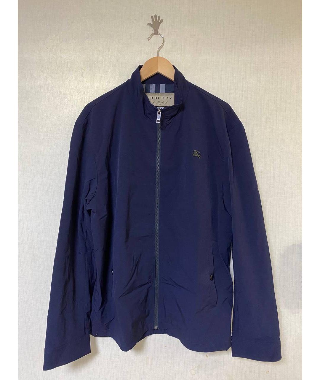 BURBERRY Синяя хлопковая куртка, фото 6