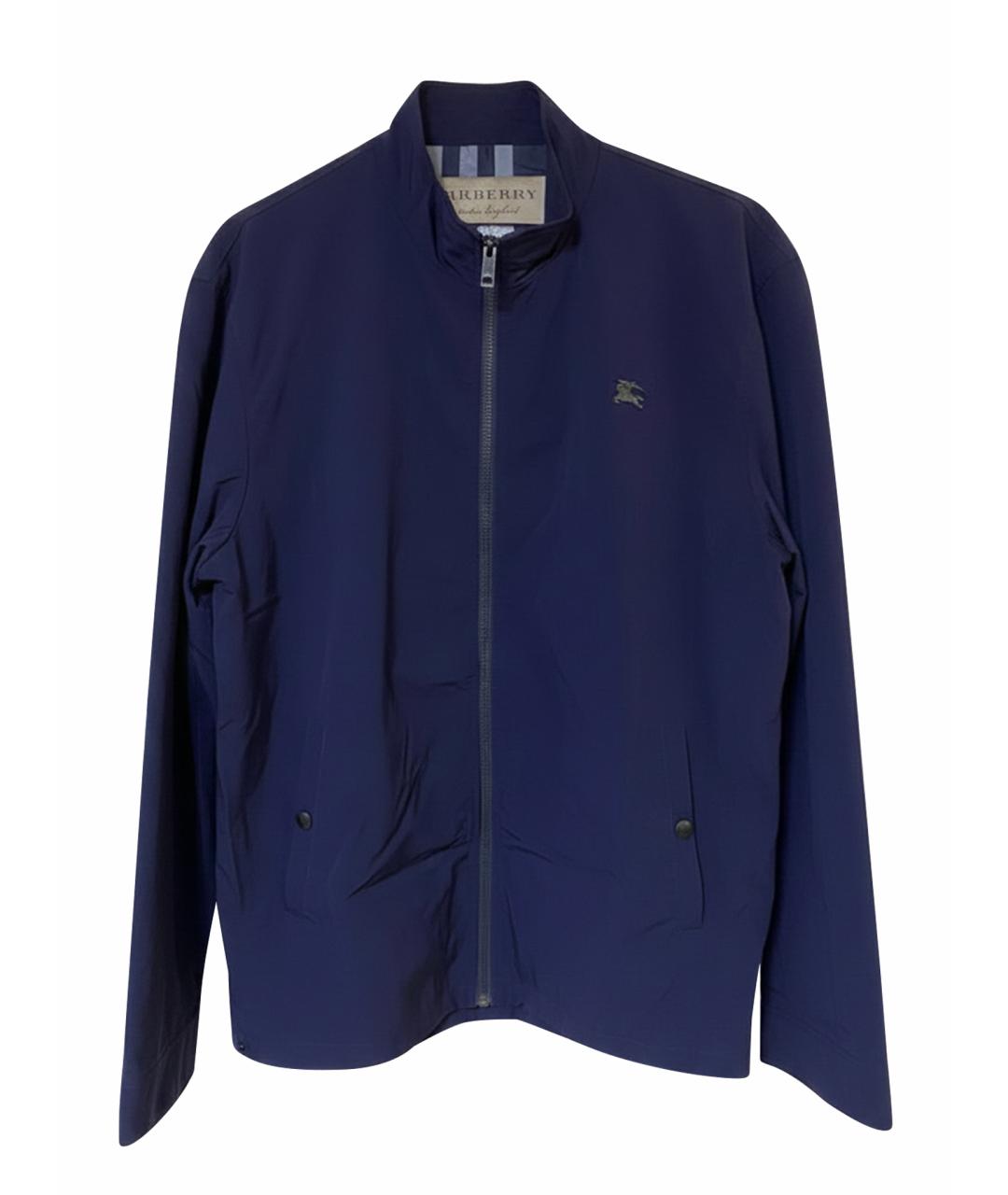 BURBERRY Синяя хлопковая куртка, фото 1