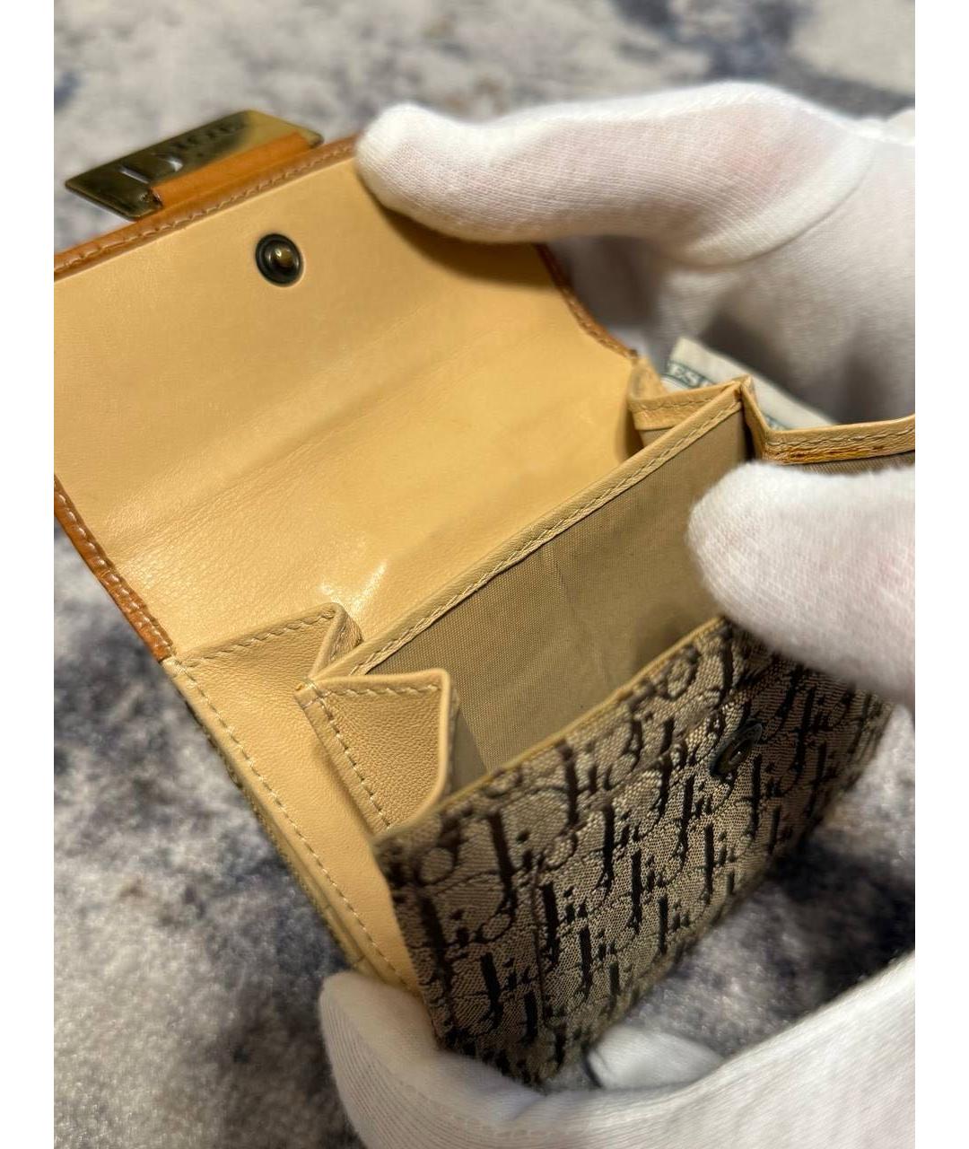 CHRISTIAN DIOR Коричневый кошелек, фото 4