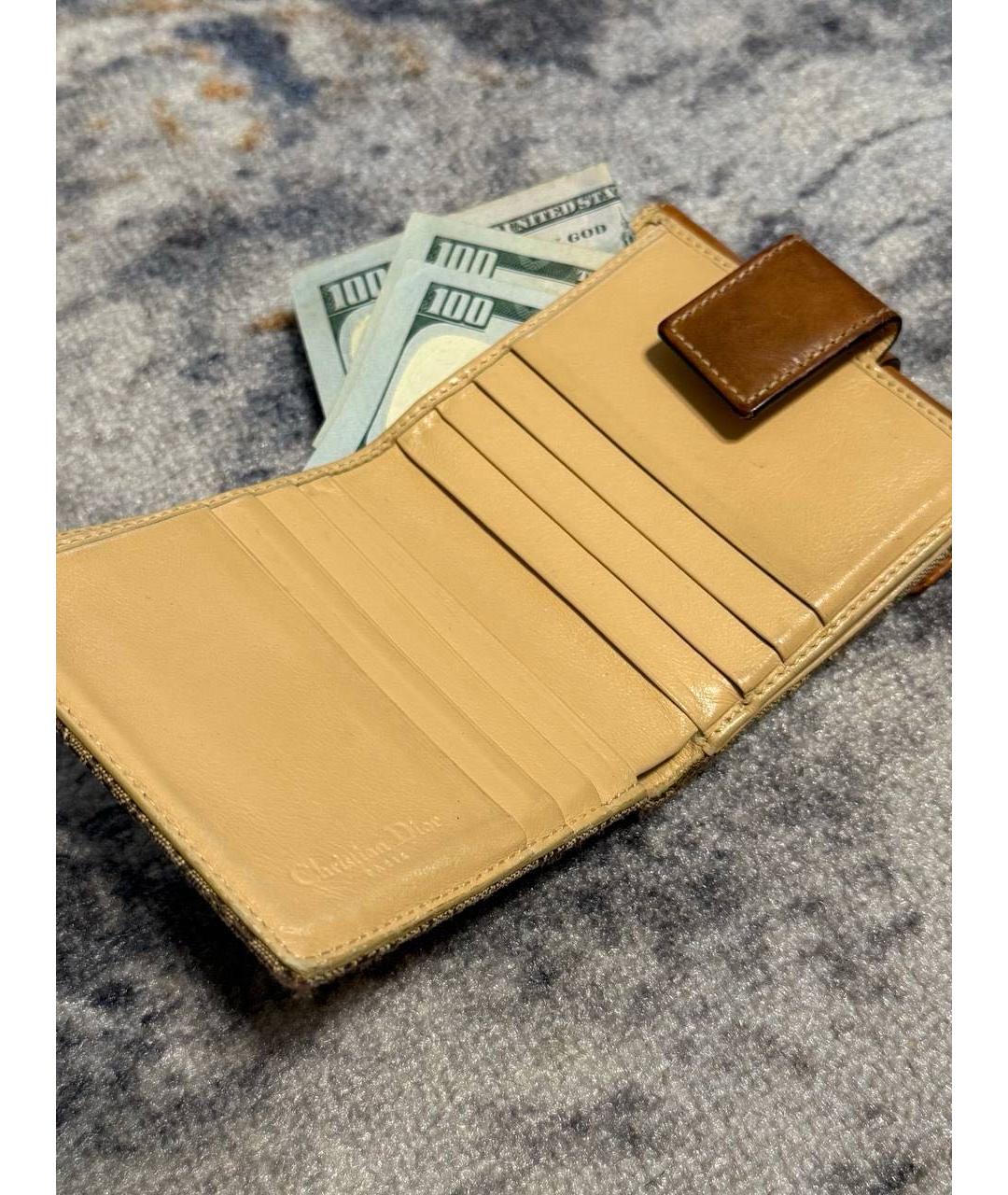 CHRISTIAN DIOR Коричневый кошелек, фото 5