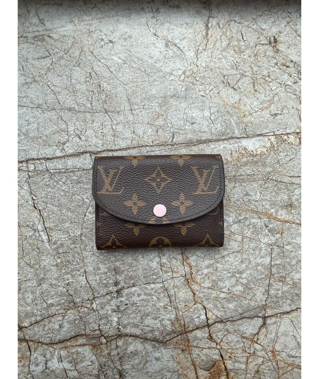 LOUIS VUITTON Коричневый кожаный кошелек, фото 8