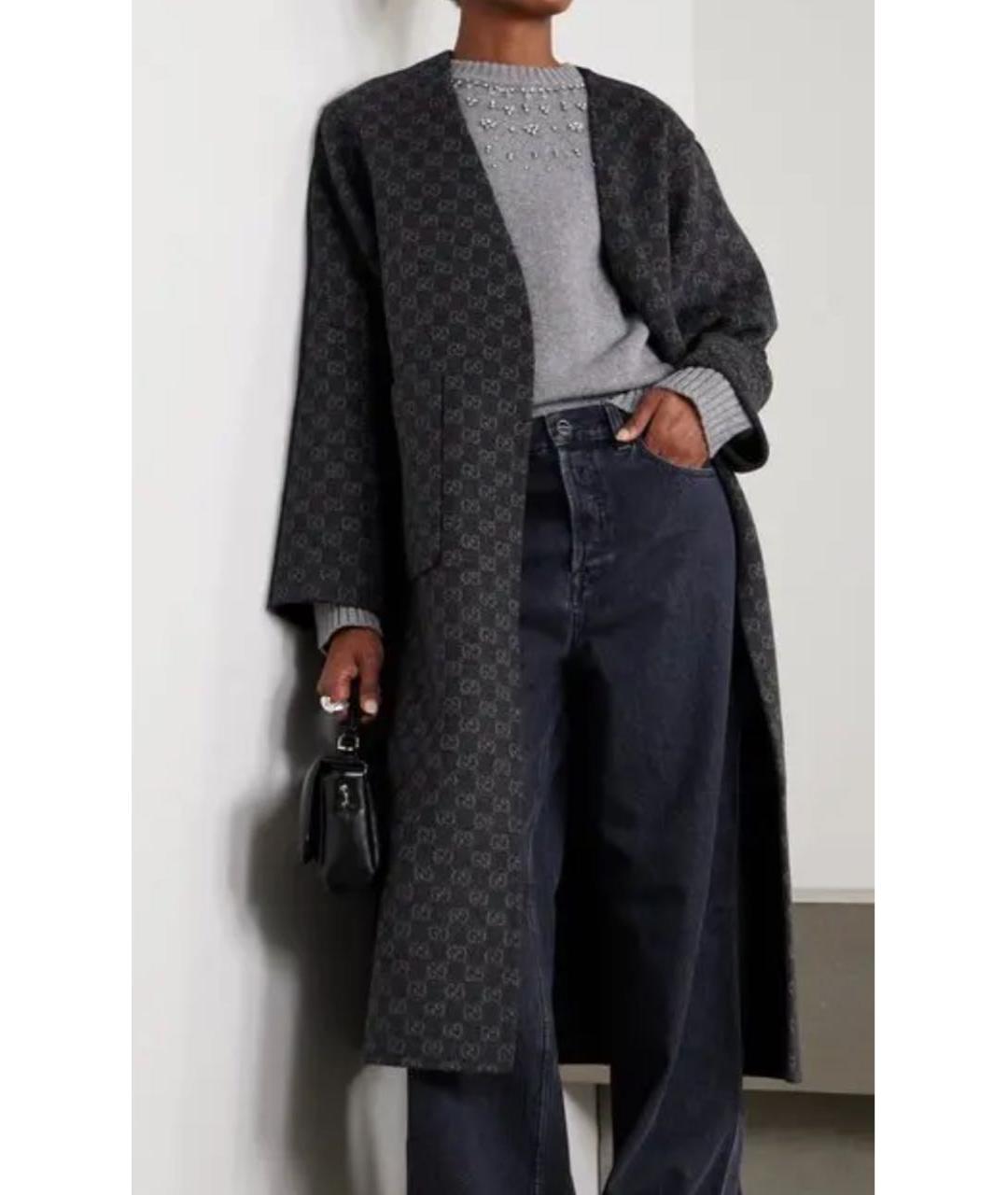 GUCCI Серое шерстяное пальто, фото 5