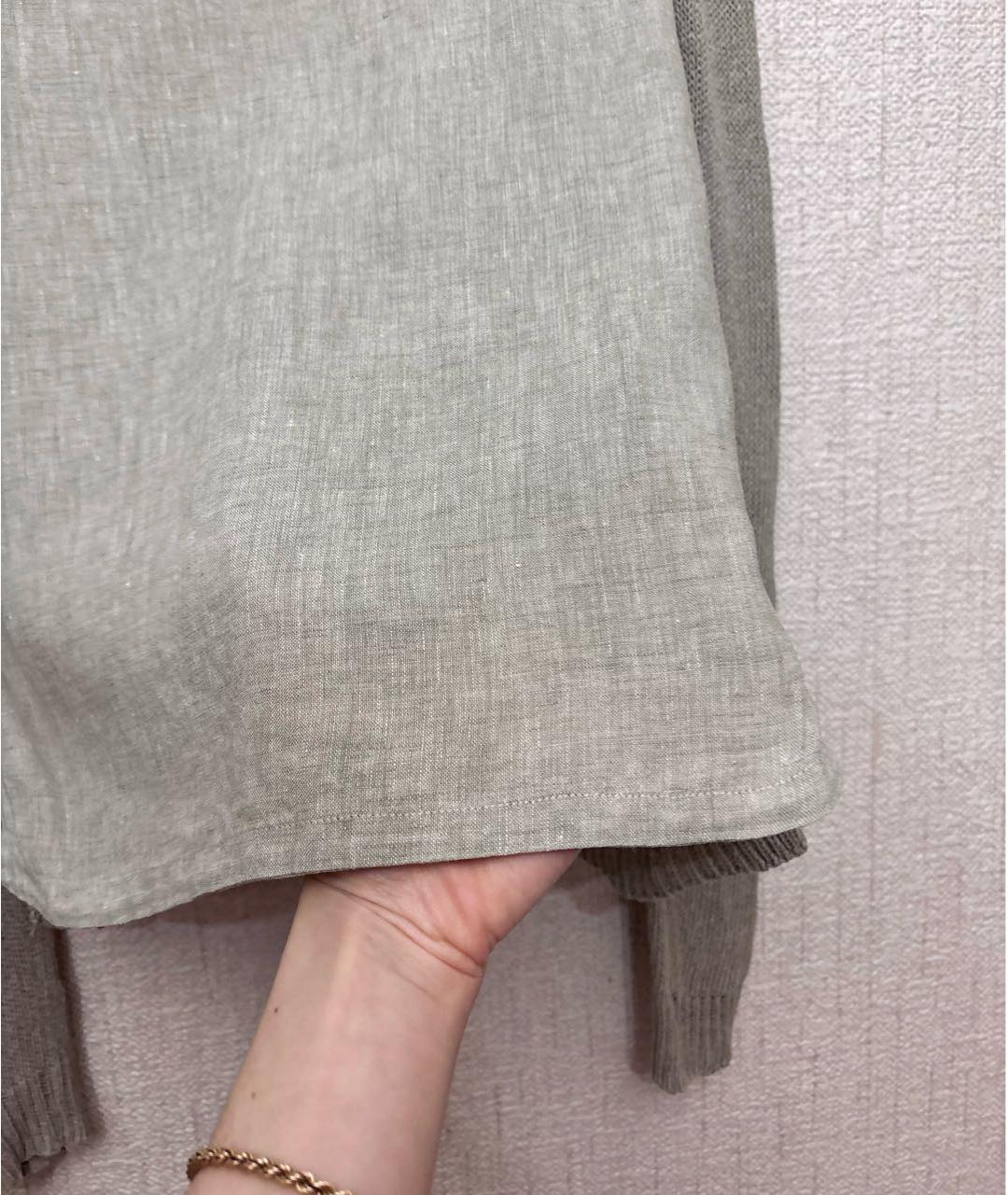 CELINE Бежевый льняной джемпер / свитер, фото 7