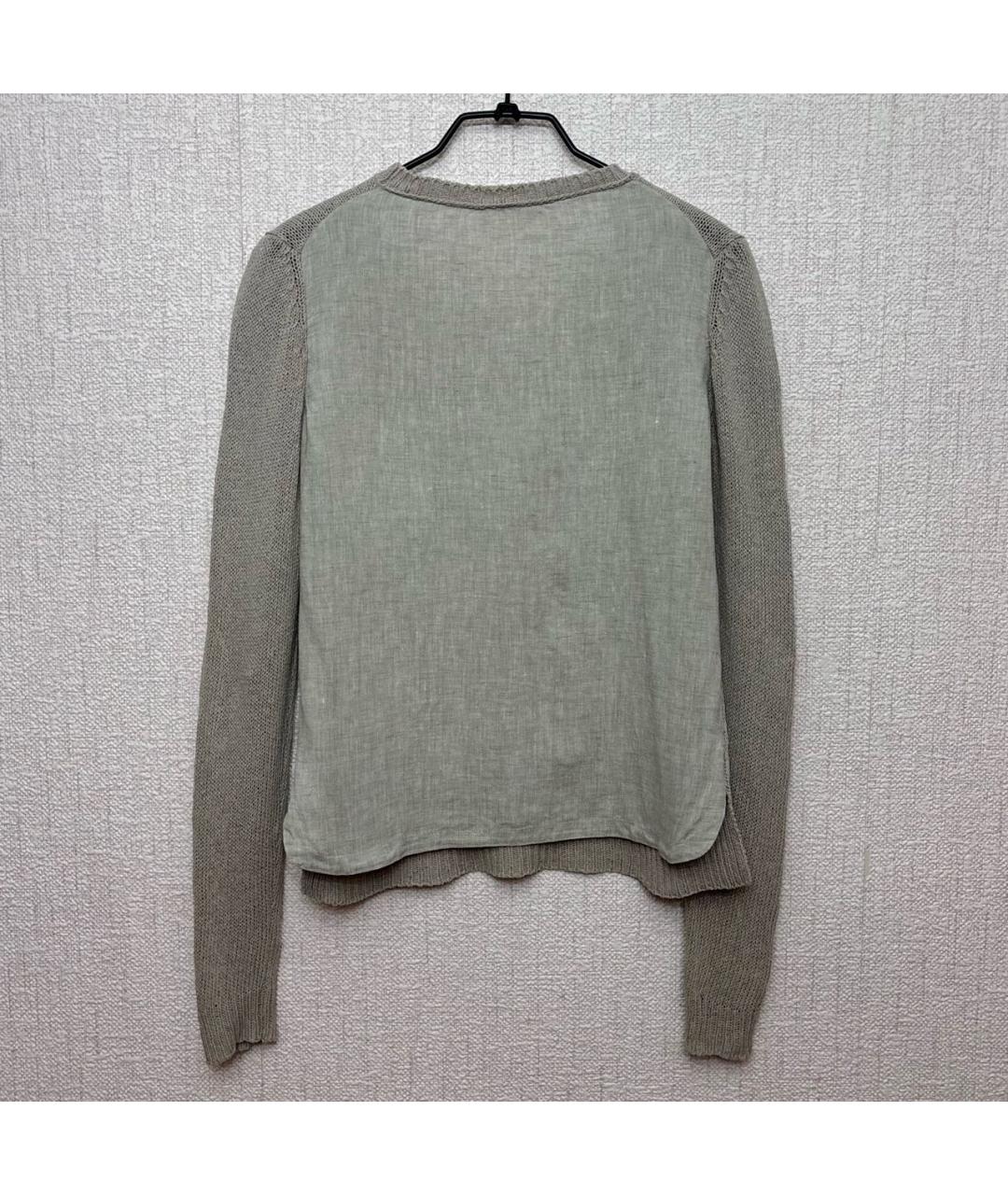 CELINE Бежевый льняной джемпер / свитер, фото 2