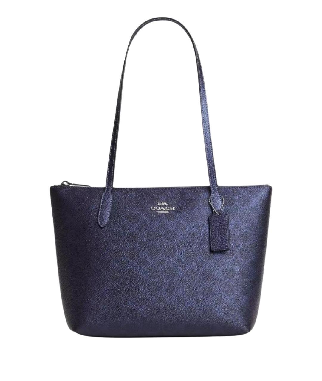 COACH Темно-синяя сумка тоут, фото 1