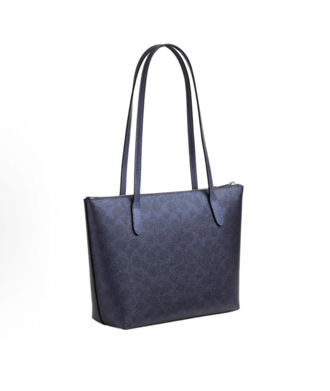 COACH Темно-синяя сумка тоут, фото 2