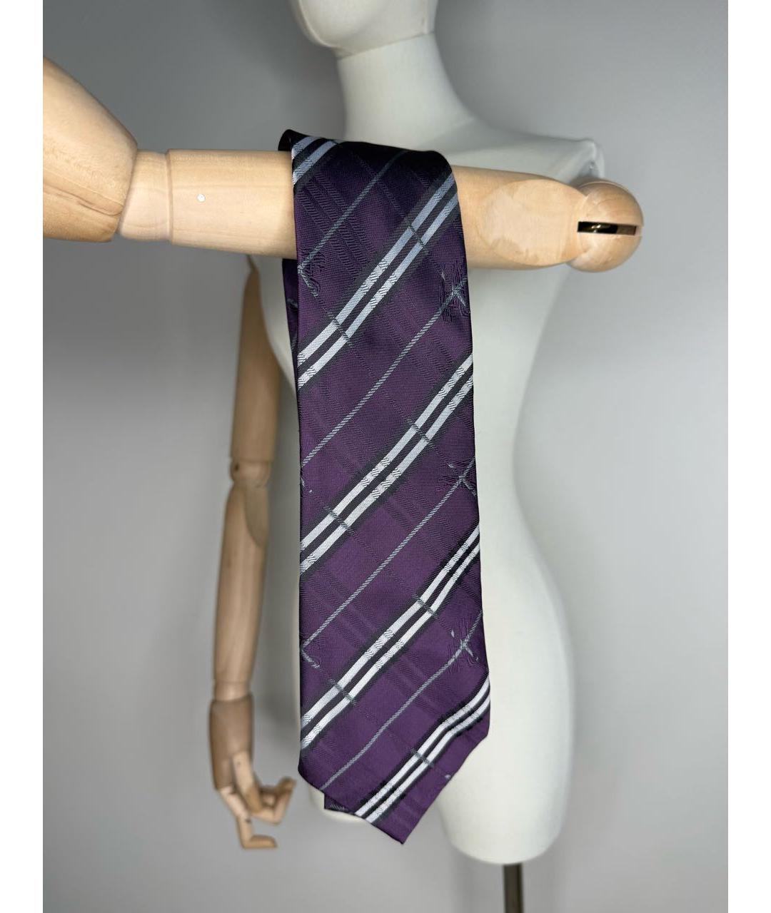 BURBERRY Фиолетовый галстук, фото 9