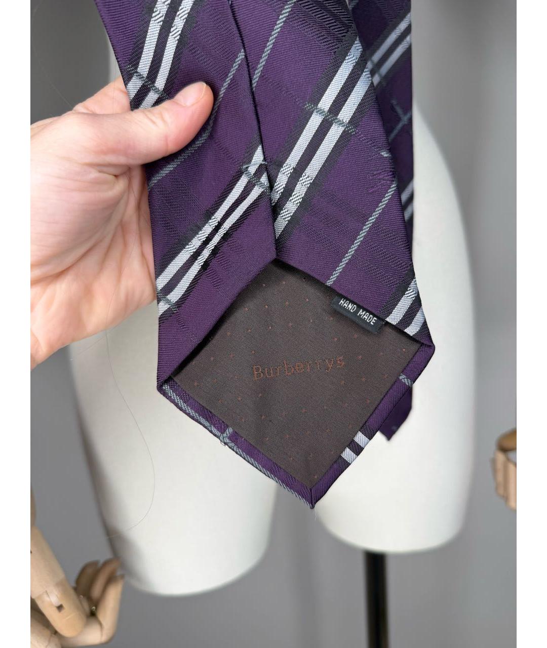 BURBERRY Фиолетовый галстук, фото 6
