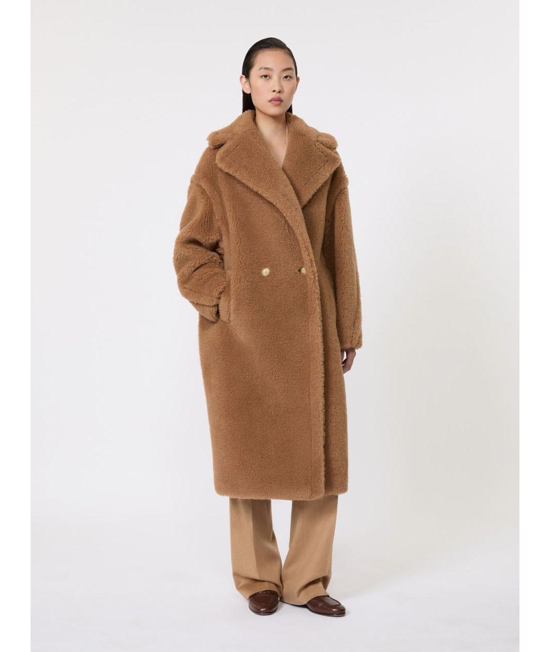 MAX MARA Коричневое шерстяное пальто, фото 3