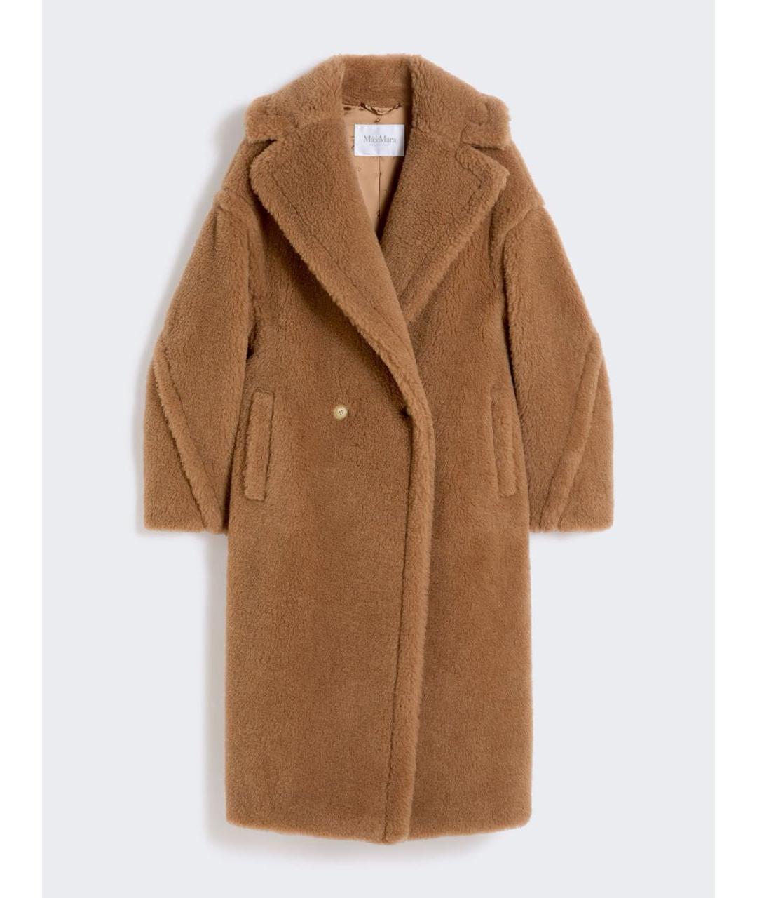 MAX MARA Коричневое шерстяное пальто, фото 4