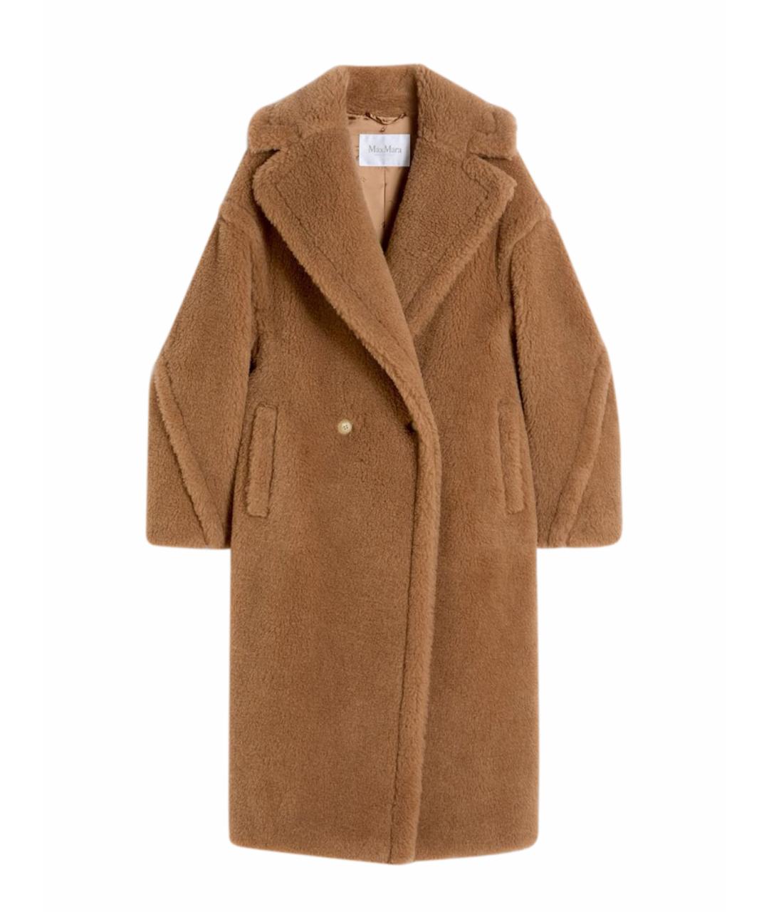 MAX MARA Коричневое шерстяное пальто, фото 1