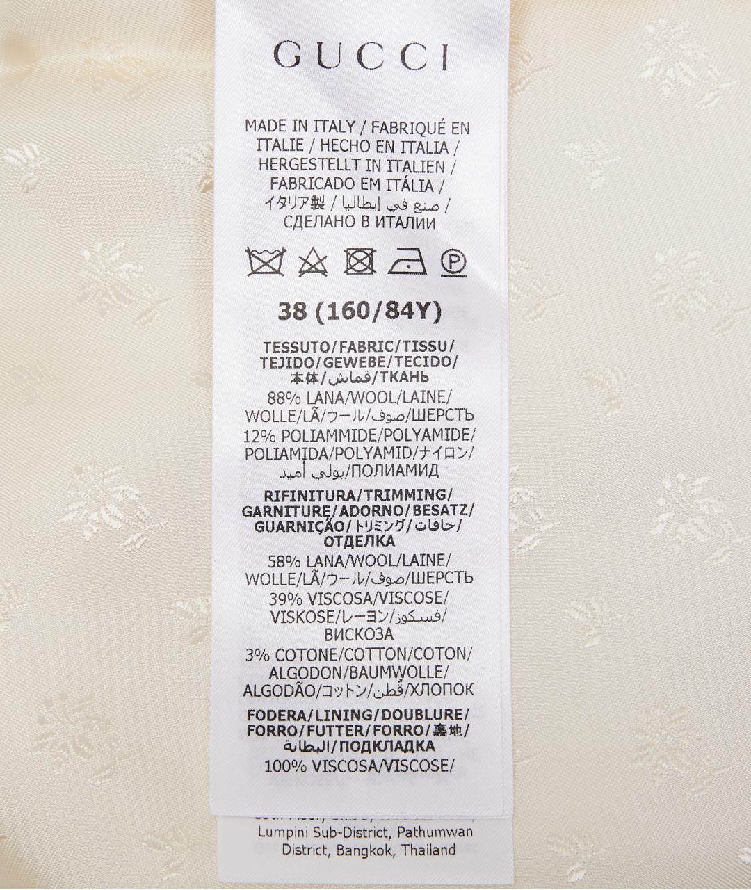 GUCCI Бежевое шерстяное повседневное платье, фото 5