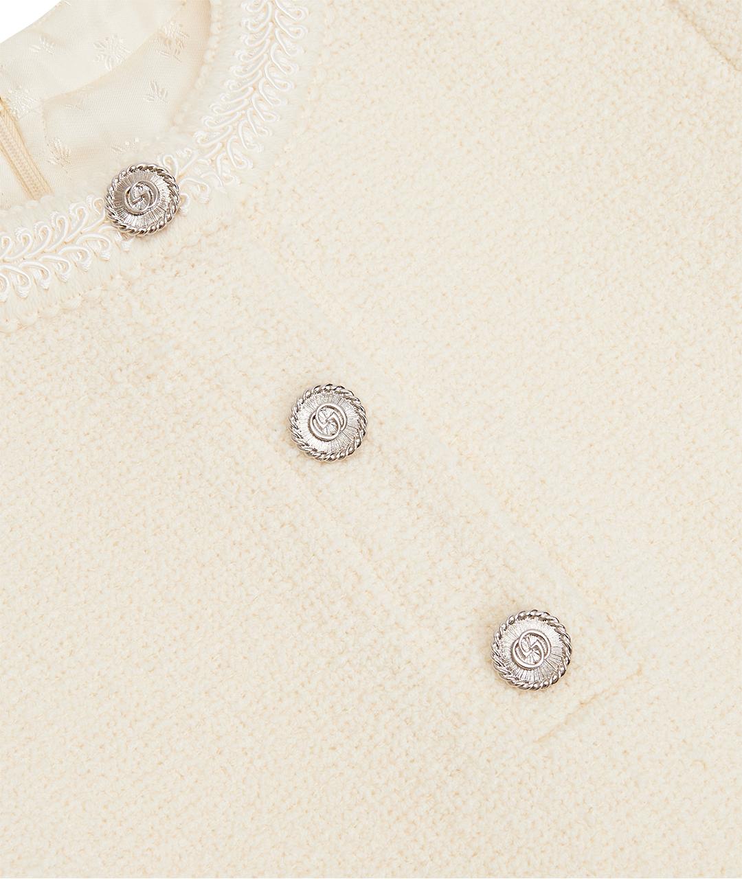 GUCCI Бежевое шерстяное повседневное платье, фото 13