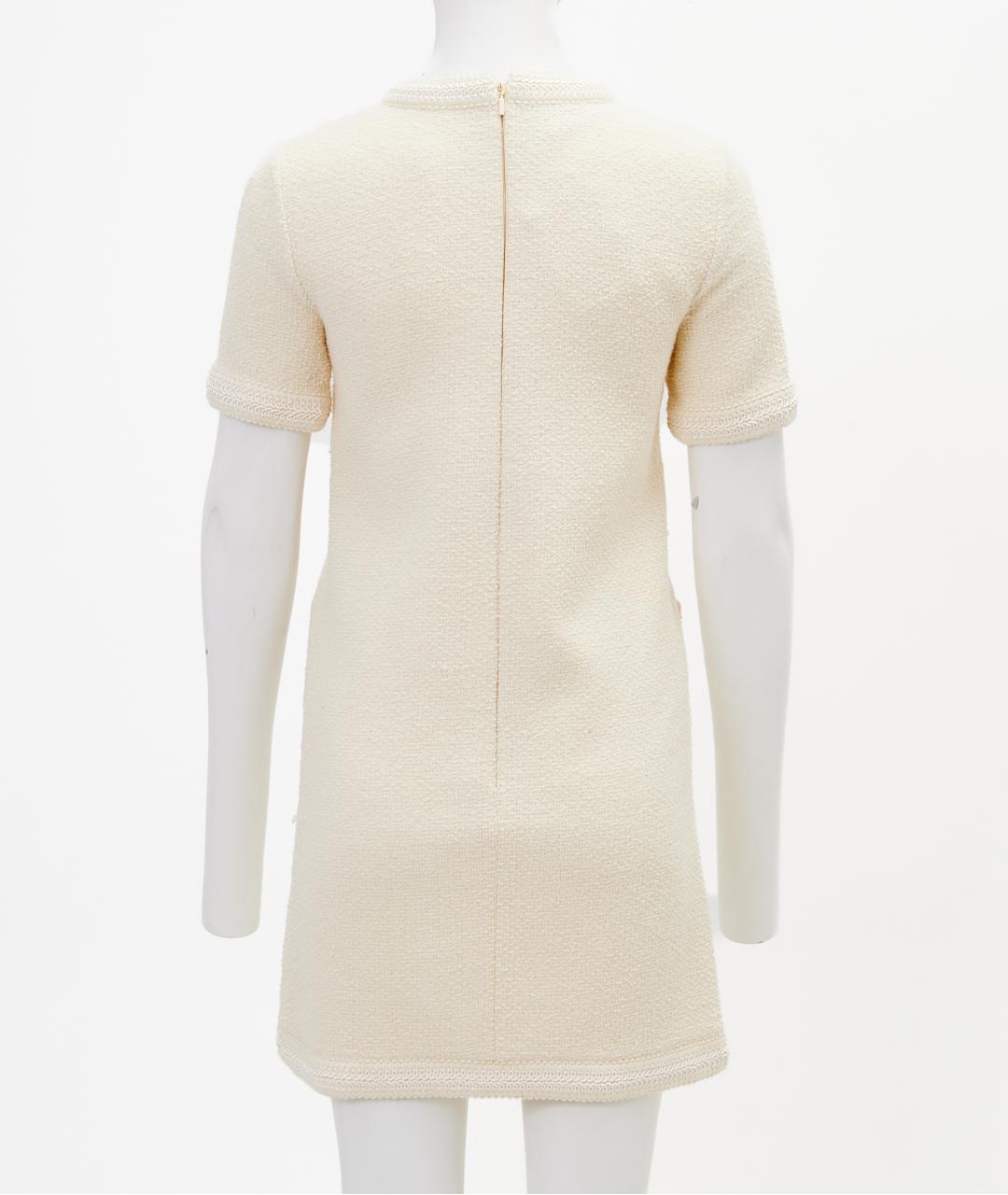 GUCCI Бежевое шерстяное повседневное платье, фото 2