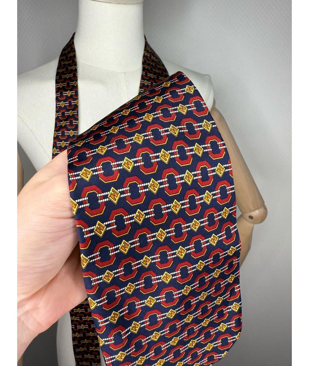 FENDI Мульти шелковый галстук, фото 4