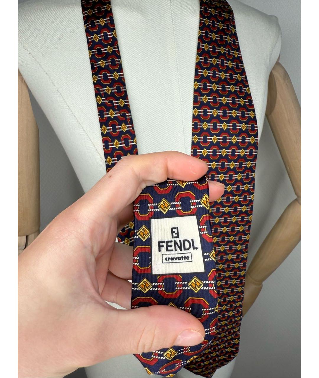 FENDI Мульти шелковый галстук, фото 2