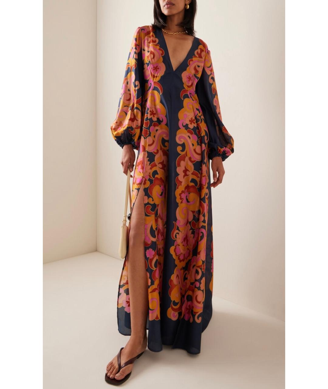 ZIMMERMANN Темно-синее шелковое коктейльное платье, фото 3