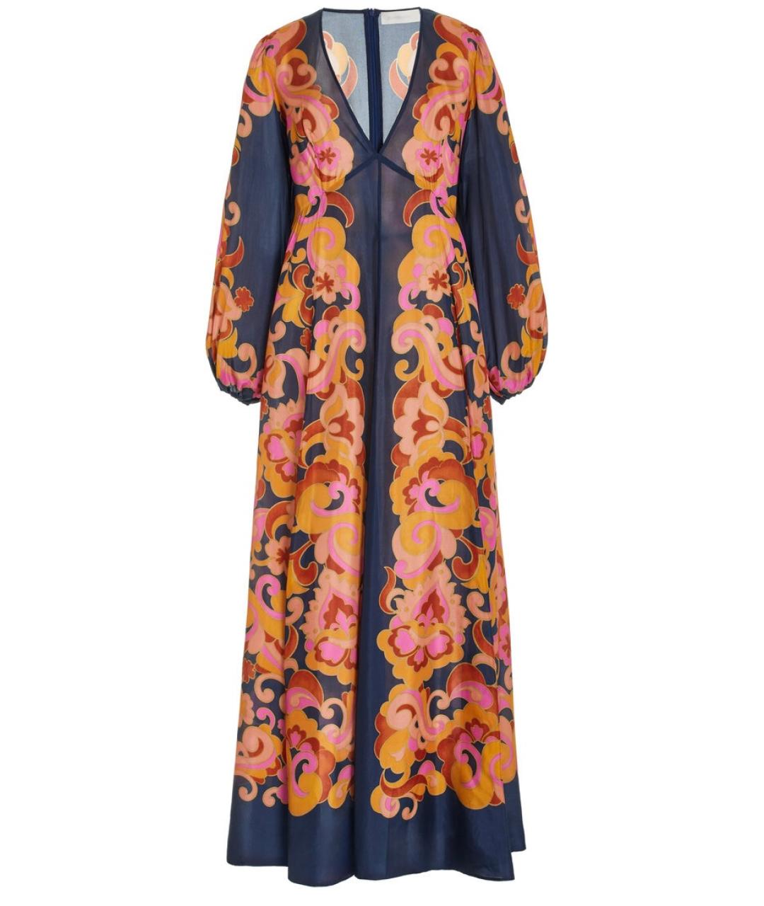 ZIMMERMANN Темно-синее шелковое коктейльное платье, фото 10