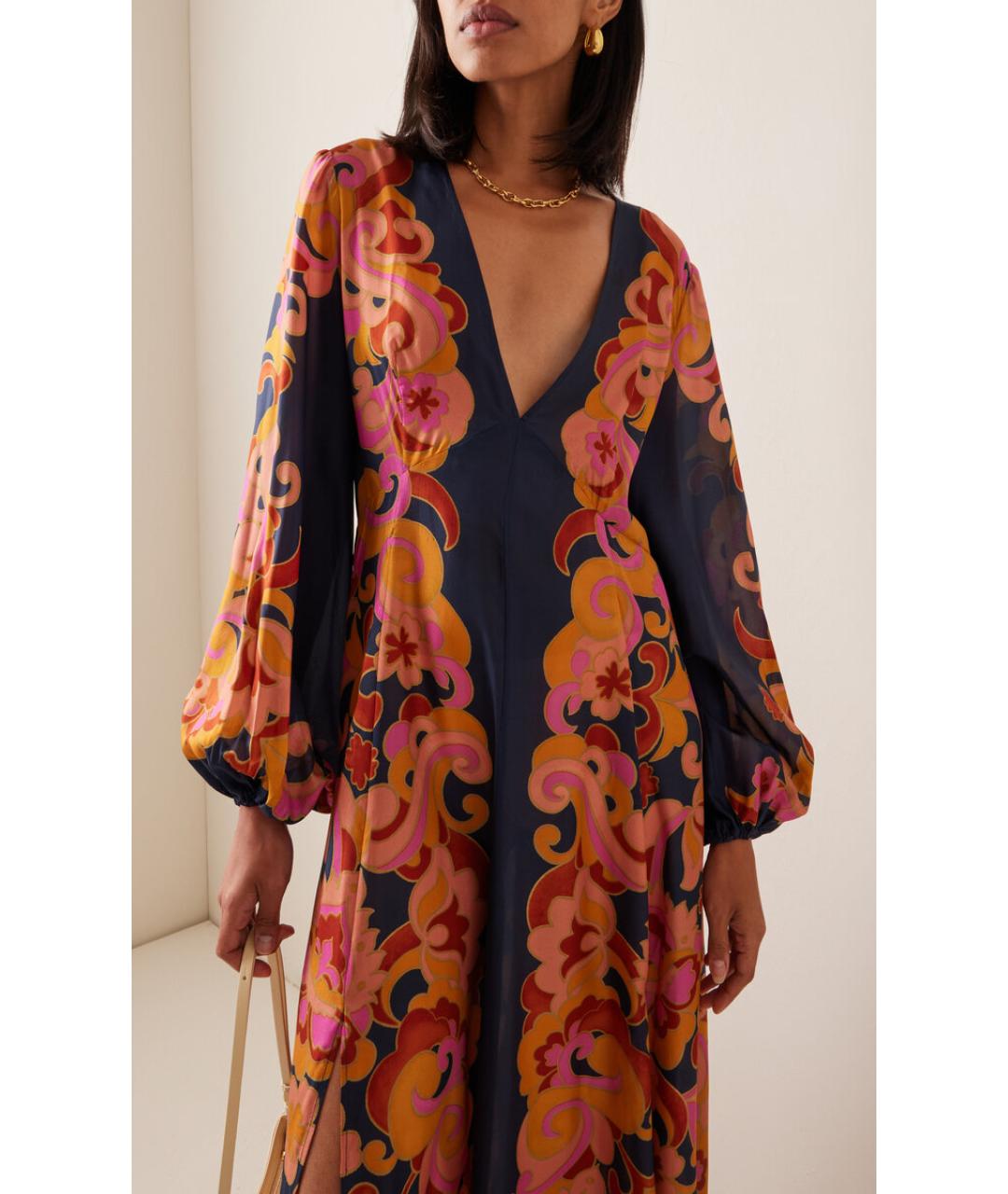 ZIMMERMANN Темно-синее шелковое коктейльное платье, фото 2