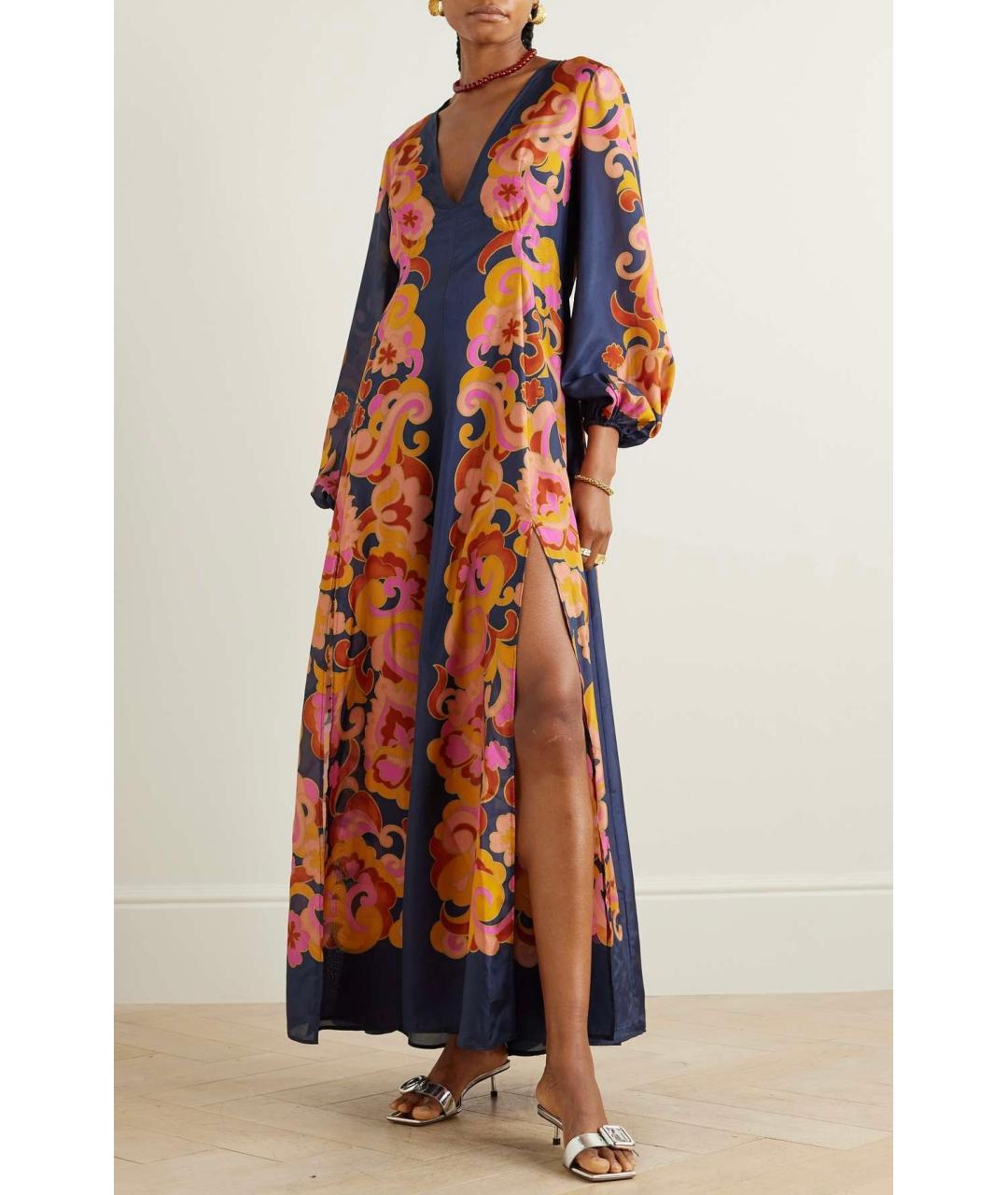 ZIMMERMANN Темно-синее шелковое коктейльное платье, фото 5