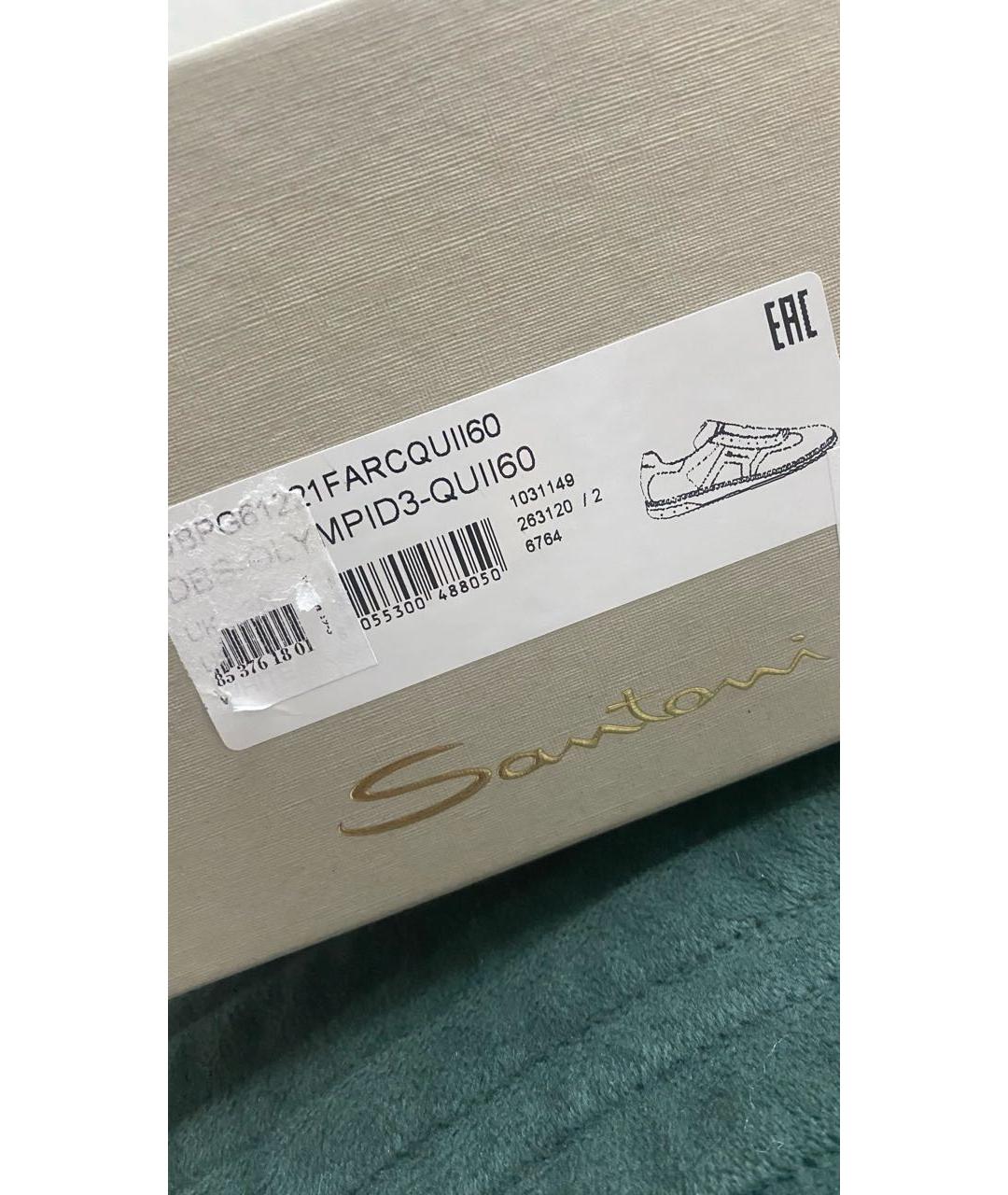 SANTONI Мульти кожаные кеды, фото 6