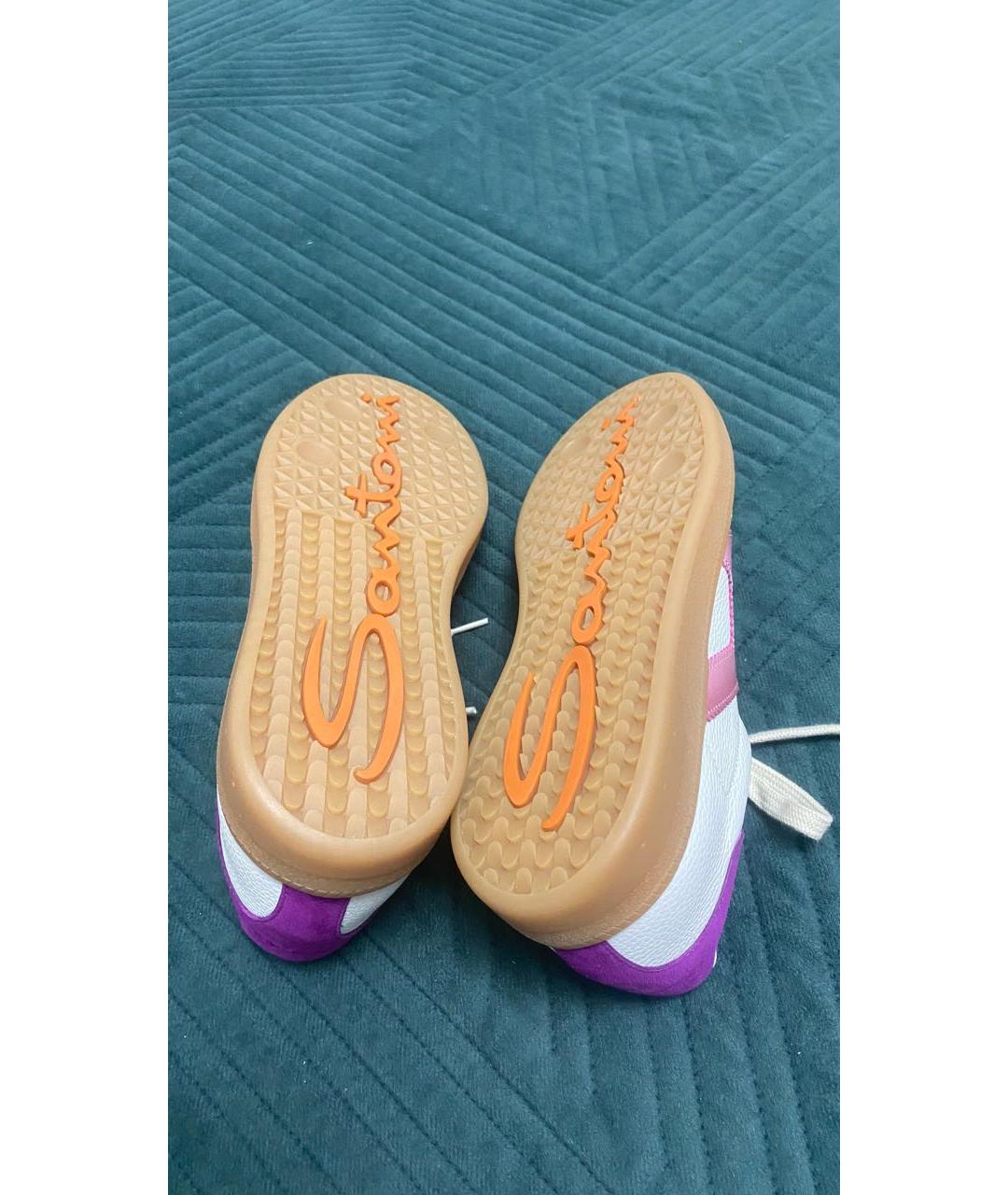 SANTONI Мульти кожаные кеды, фото 7