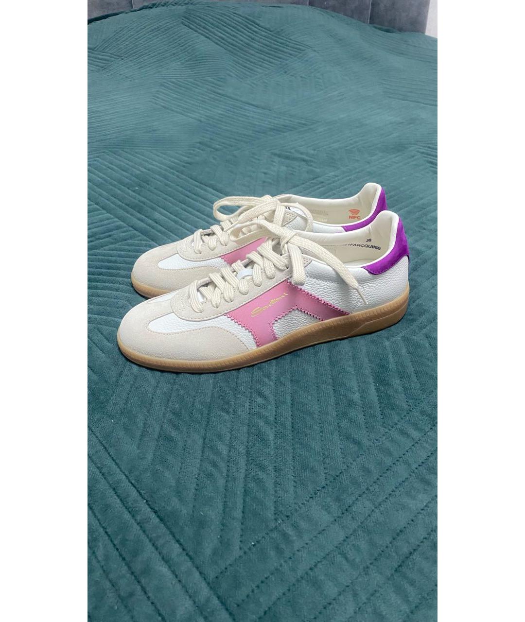 SANTONI Мульти кожаные кеды, фото 8