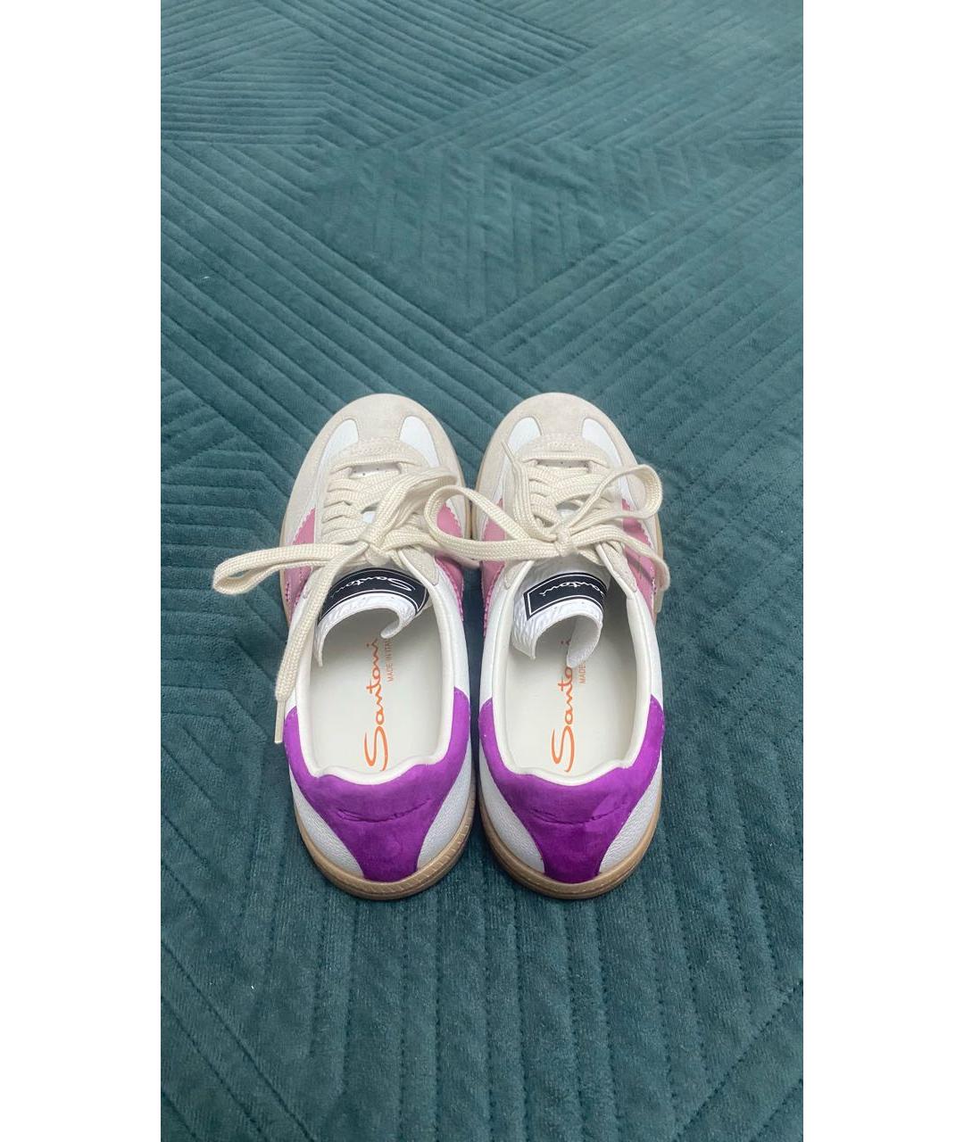 SANTONI Мульти кожаные кеды, фото 3