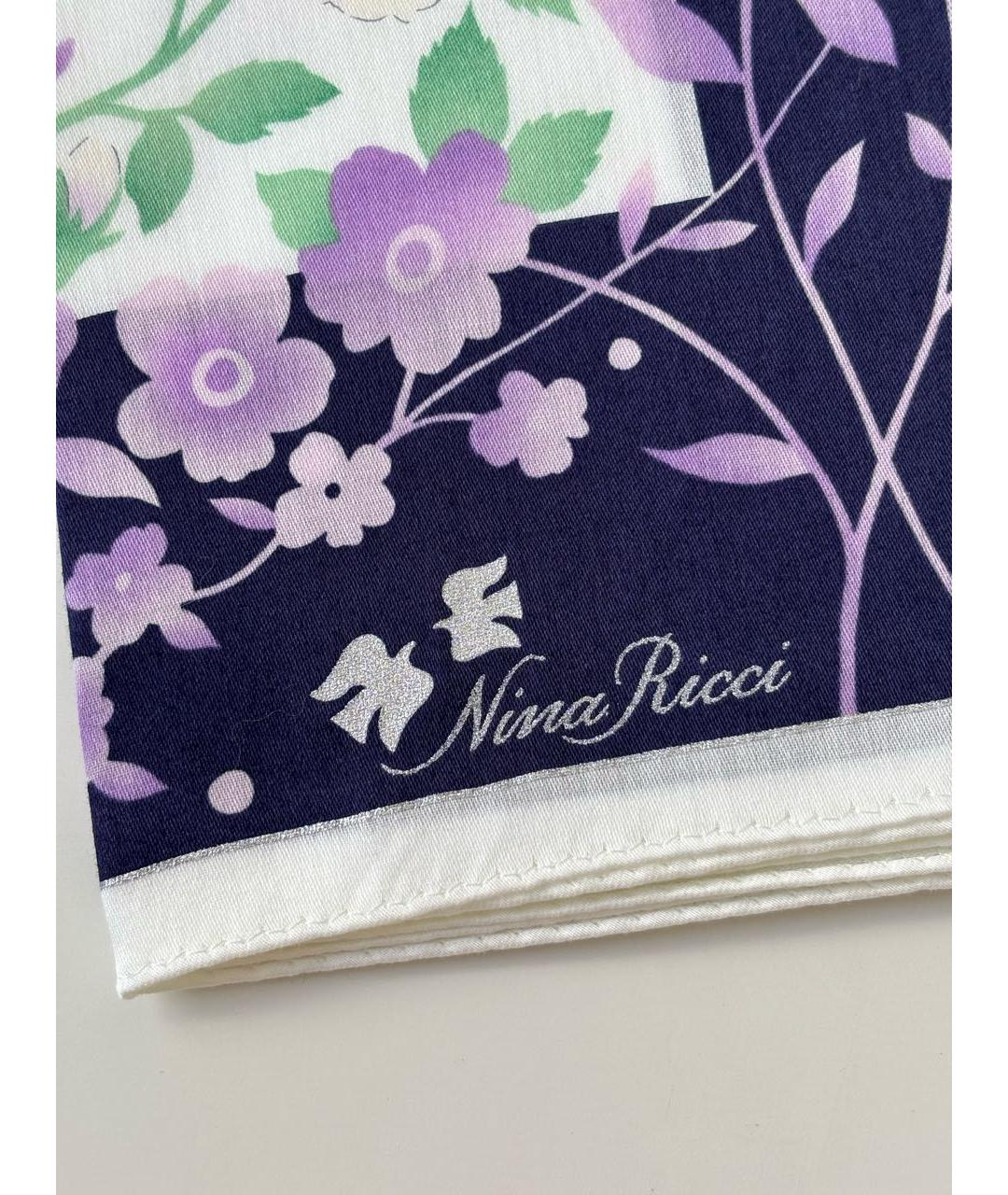 NINA RICCI Фиолетовый хлопковый платок, фото 3