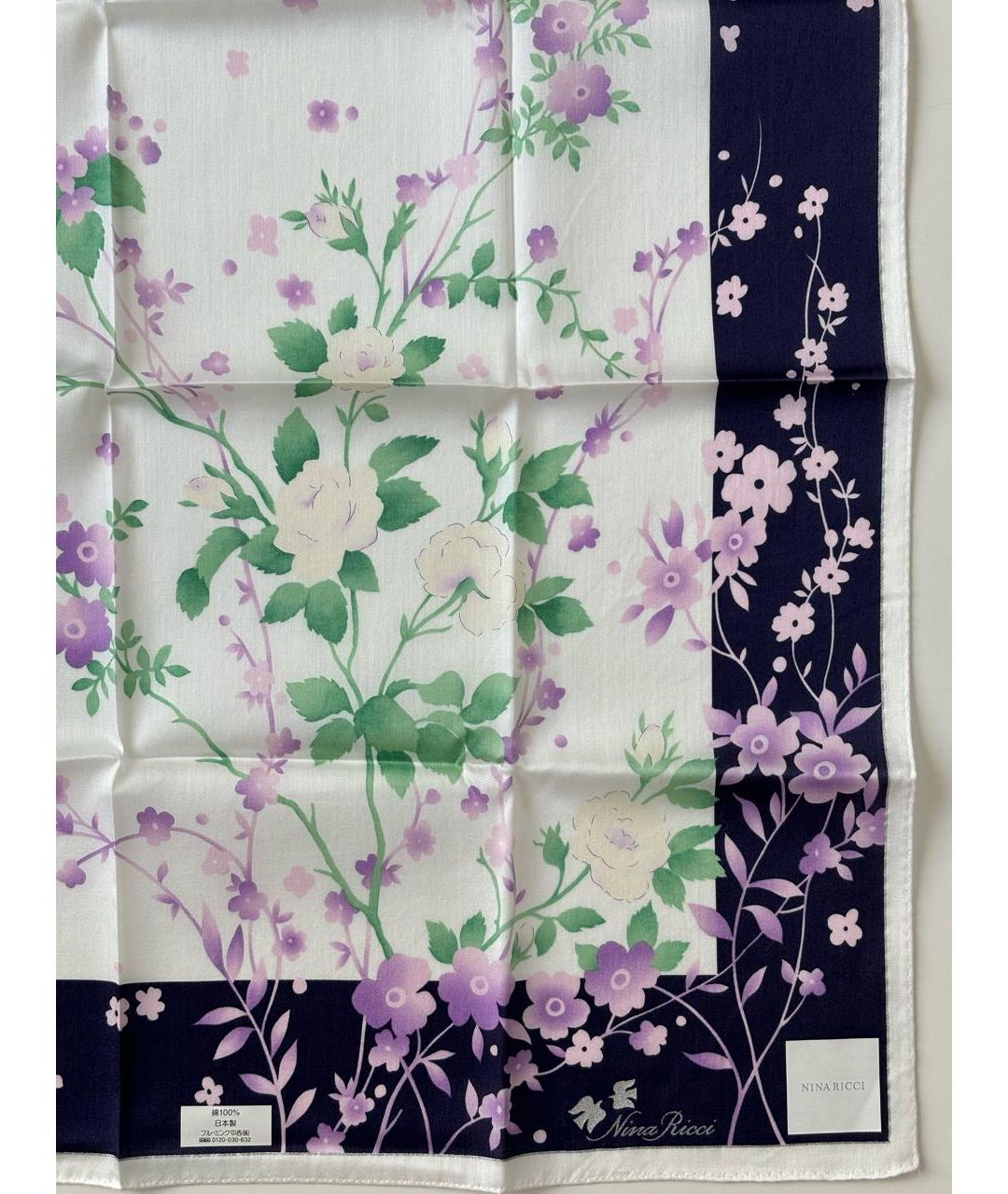 NINA RICCI Фиолетовый хлопковый платок, фото 5