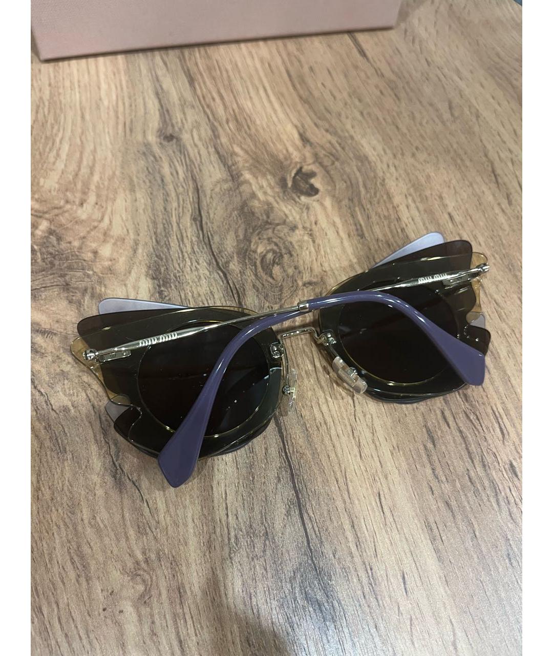 MIU MIU Мульти пластиковые солнцезащитные очки, фото 6