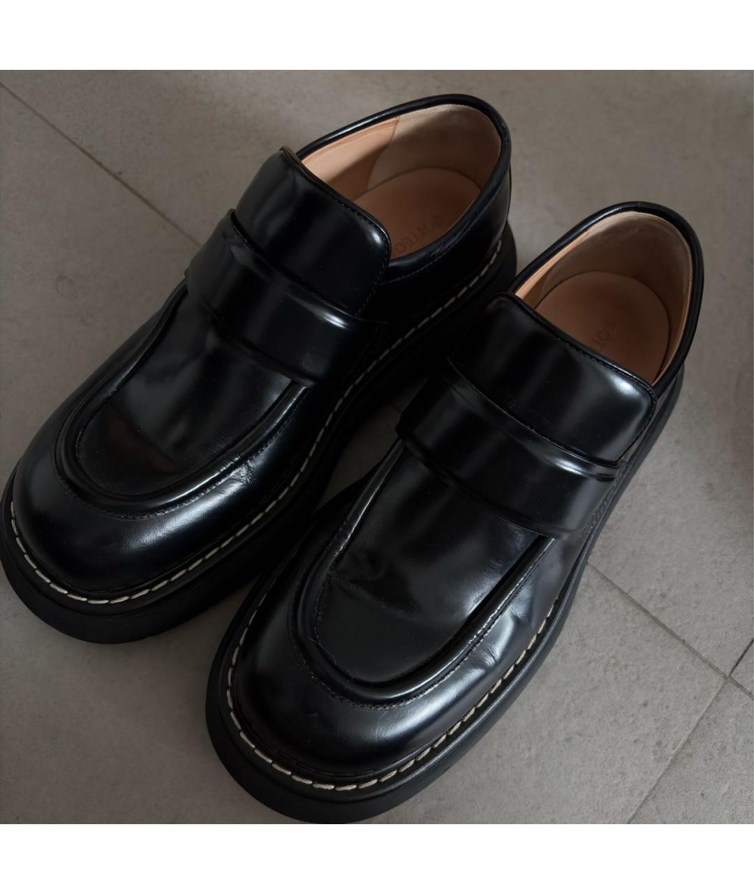 BOTTEGA VENETA Черные кожаные туфли, фото 3