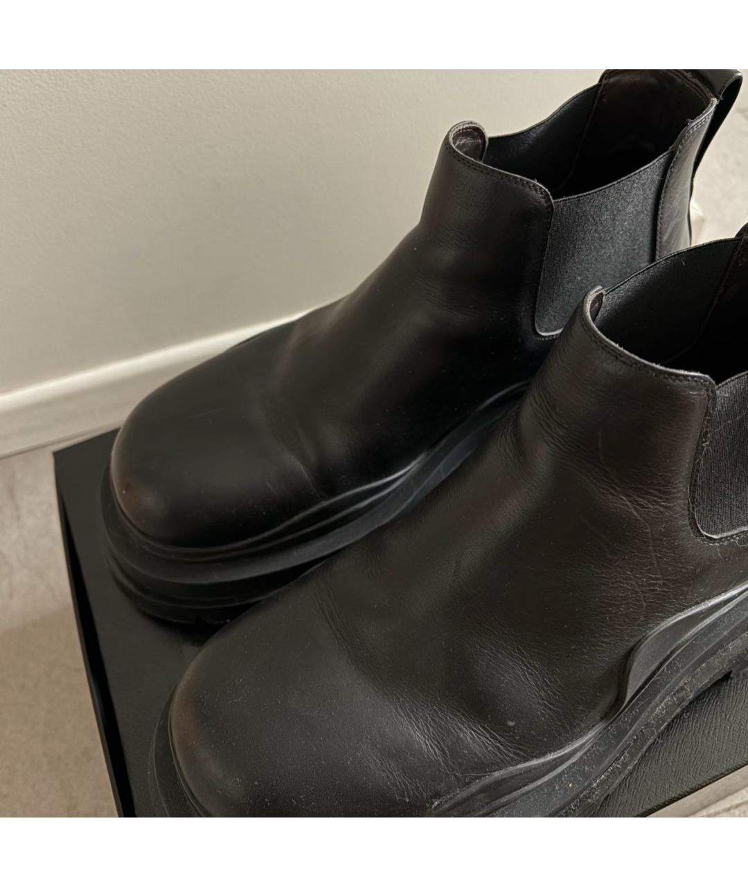 BOTTEGA VENETA Черные кожаные высокие ботинки, фото 3