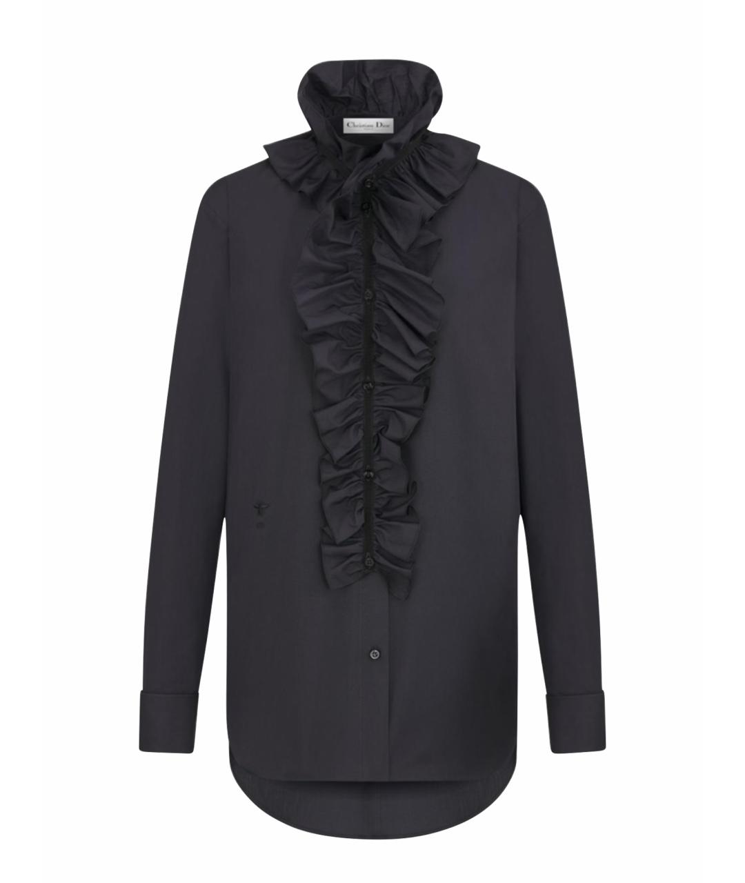 CHRISTIAN DIOR Черная хлопковая рубашка, фото 1