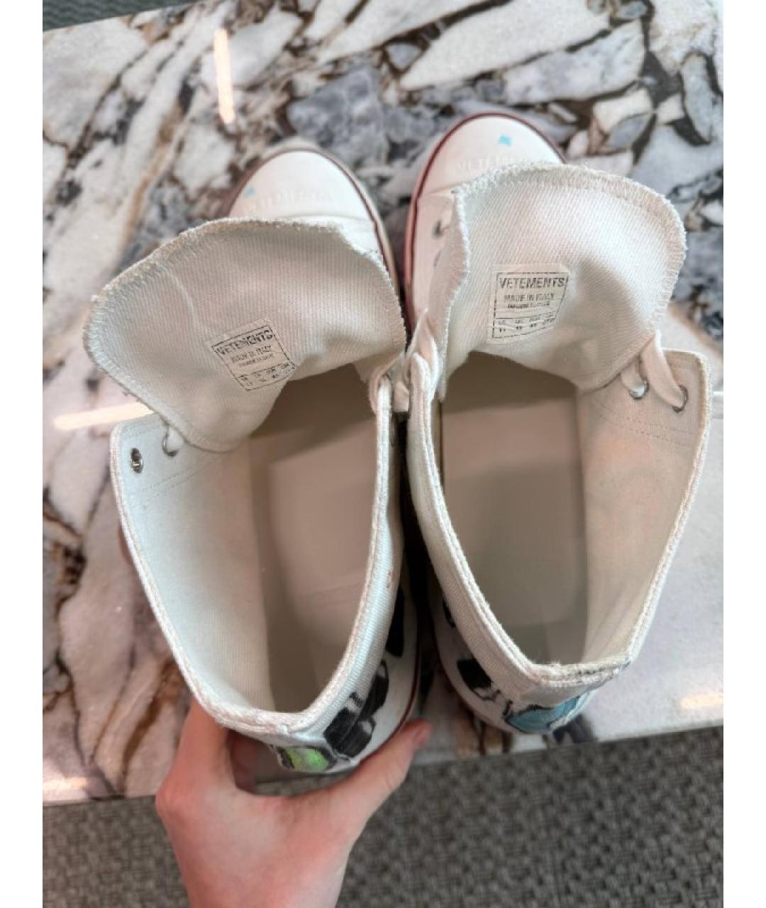 VETEMENTS Мульти текстильные высокие кроссовки / кеды, фото 3