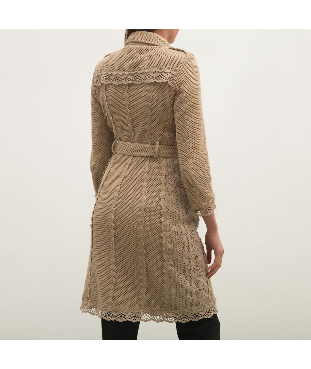 BURBERRY Бежевое хлопковое пальто, фото 4