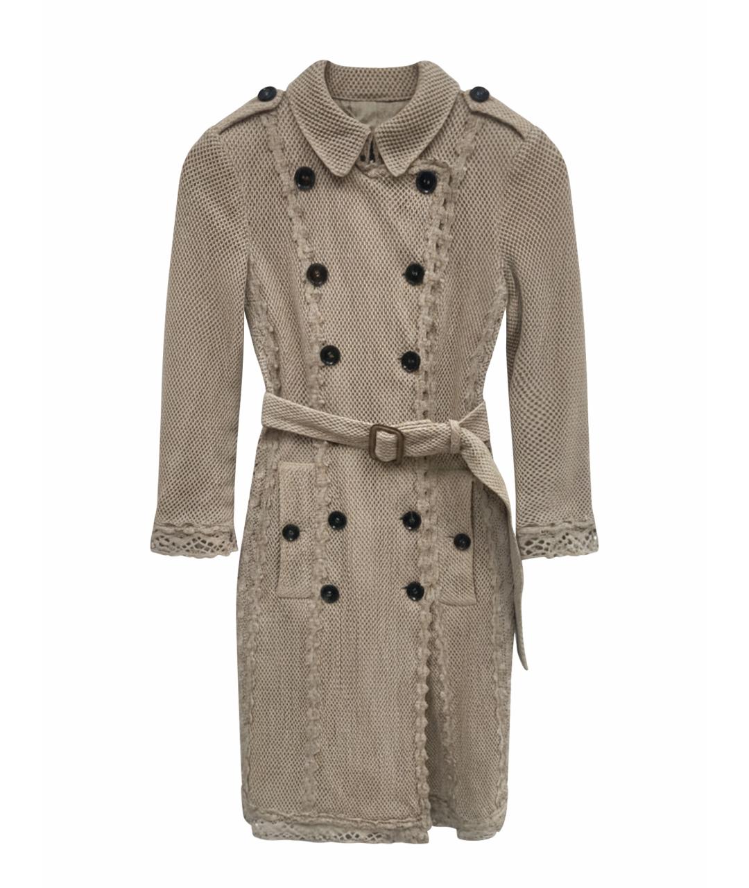 BURBERRY Бежевое хлопковое пальто, фото 1