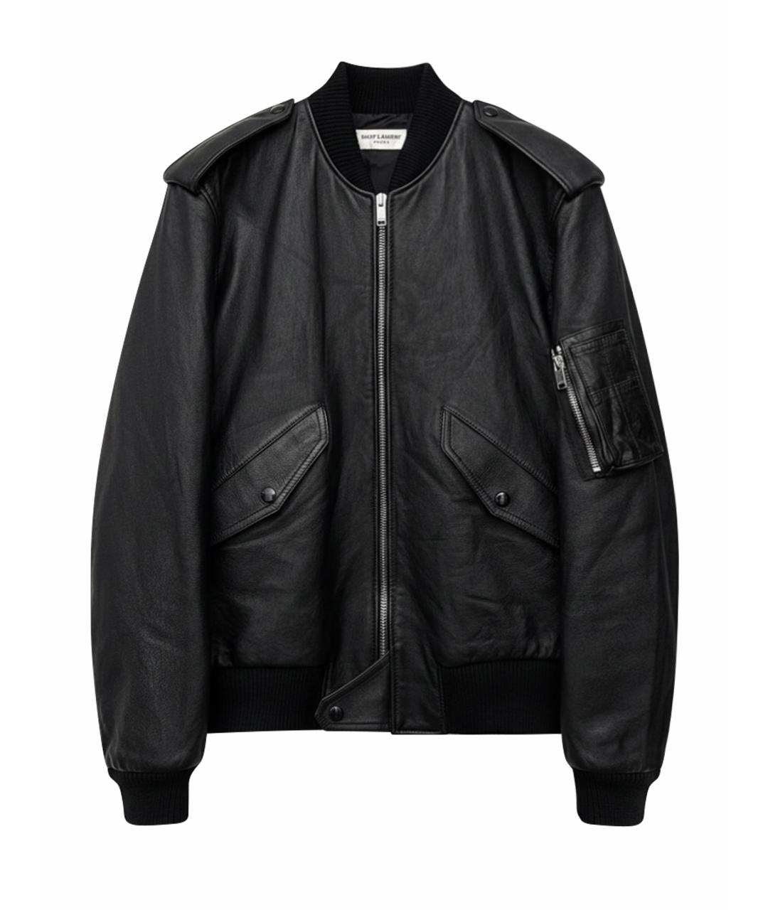 SAINT LAURENT Кожаная куртка, фото 1