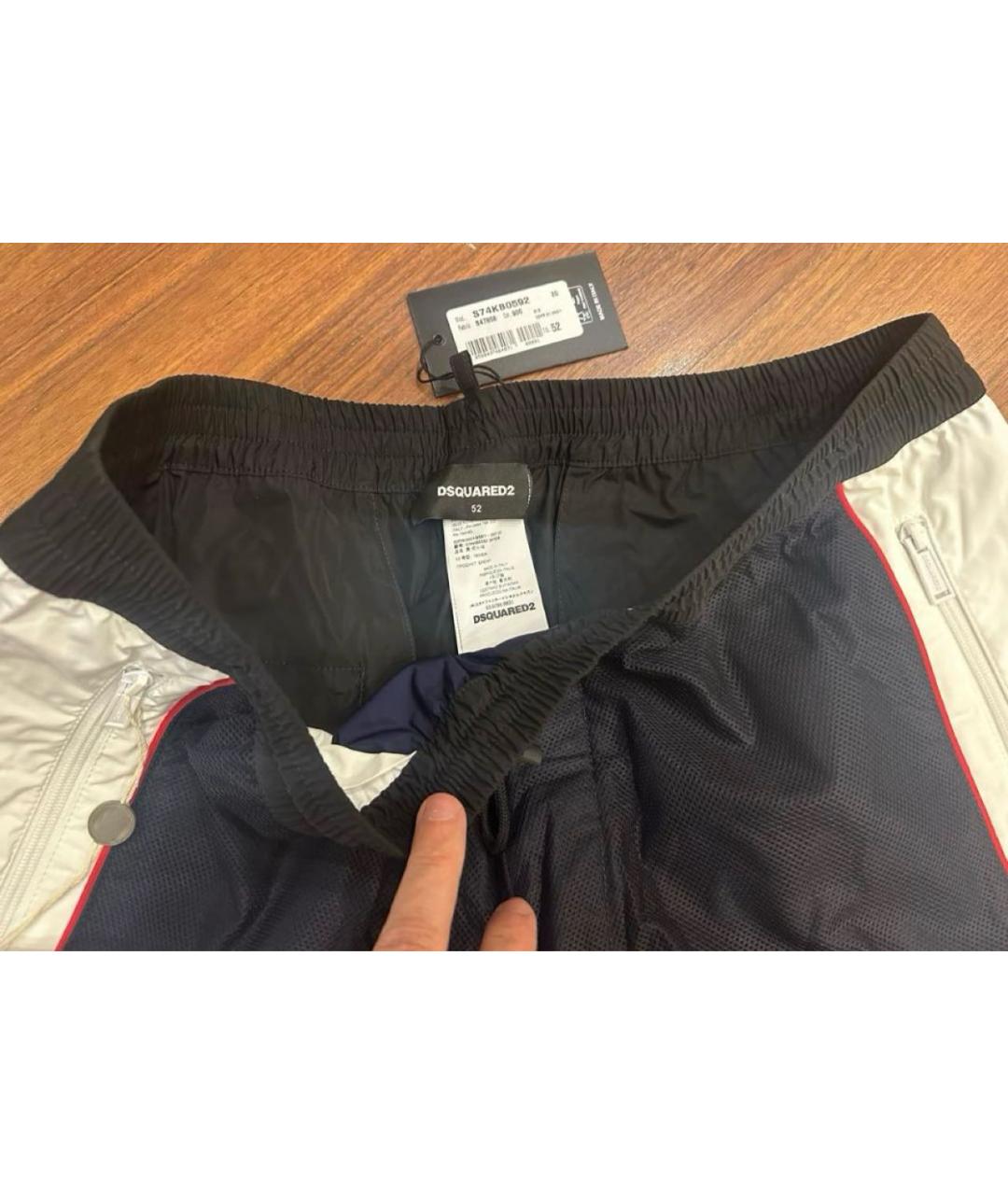 DSQUARED2 Черные полиэстеровые повседневные брюки, фото 4