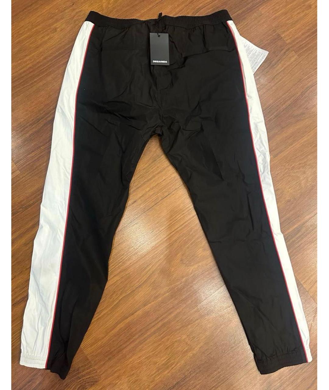 DSQUARED2 Черные полиэстеровые повседневные брюки, фото 2