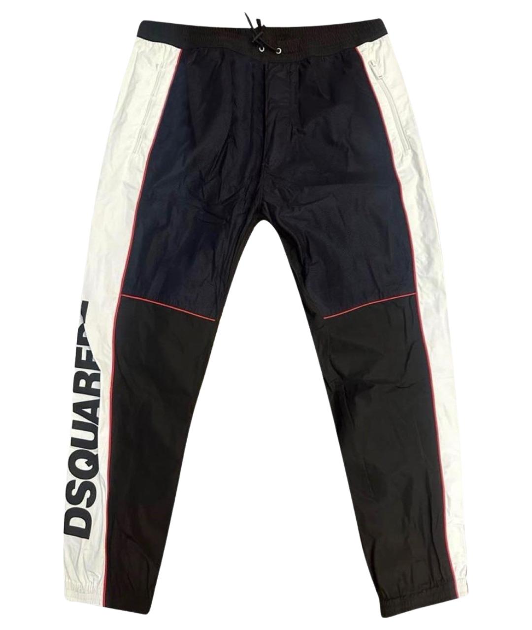 DSQUARED2 Черные полиэстеровые повседневные брюки, фото 1