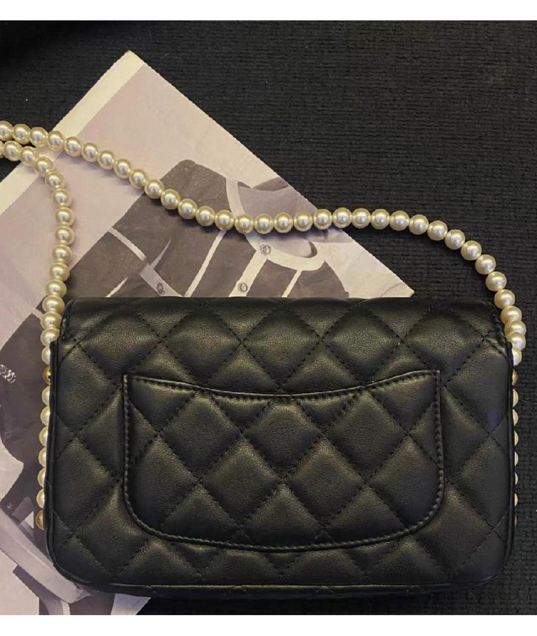 CHANEL Черная кожаная сумка через плечо, фото 2